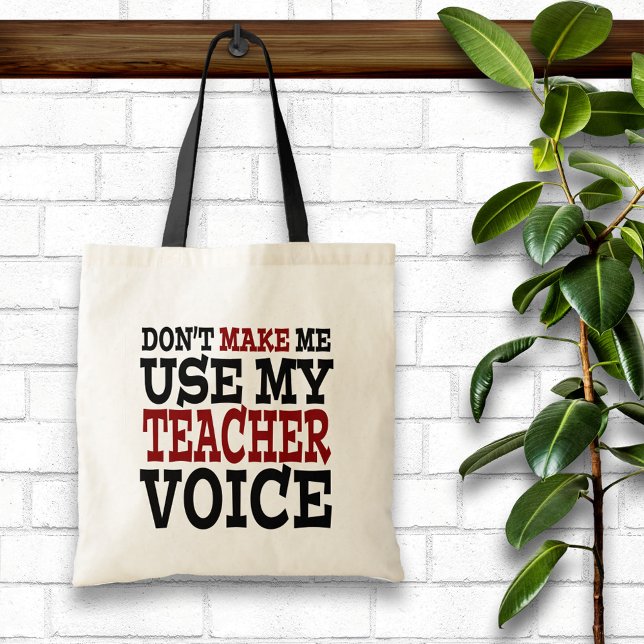Funny Teacher Voice Tote Bag (Creator Uploaded)