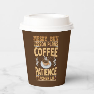 funny Teacher's coffee bar party  Paper Cups