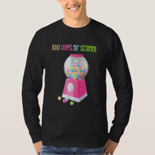 Funny Teachers Cool For 100 Days Of School Gumball T-Shirt