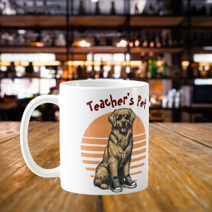 Funny Teacher's Pet  Orange/Golden Retriever Coffee Mug
