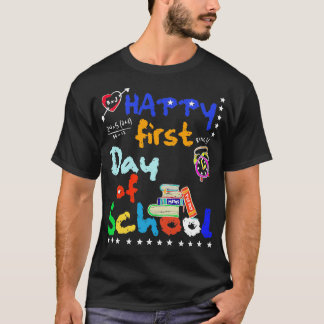 Funny Teachers Students Back to School Gift First  T-Shirt