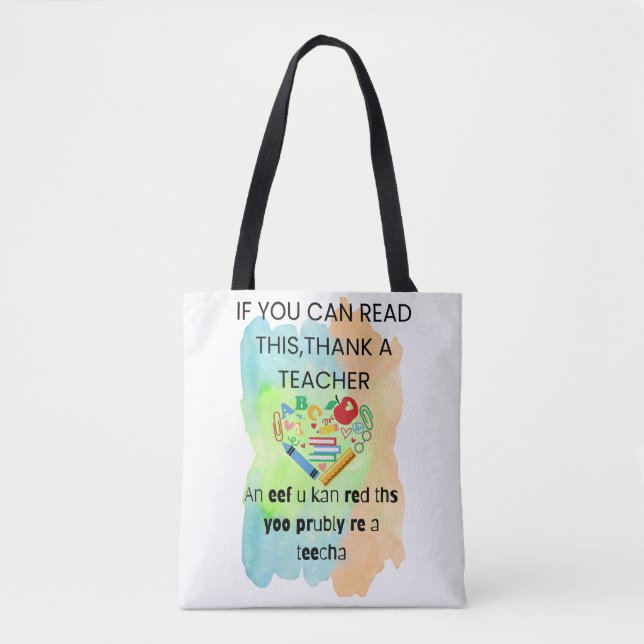 Funny Teaching Tote Gift For Teachers Bag (Front)