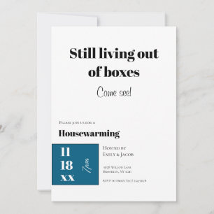 Funny Teal Blue Housewarming Celebration Card