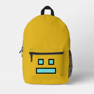 Funny Teal Cartoon Face Backpack