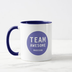 Funny Team Awesome Purple Personalized Name Mug