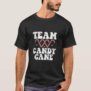 Funny Team Candy Cane Christmas Retro Groovy Candy T-Shirt
