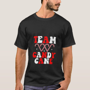 Funny Team Candy Cane Christmas Retro Groovy Candy T-Shirt