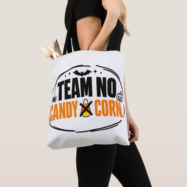 Funny Team No Candy Corn Halloween  Tote Bag (Close Up)