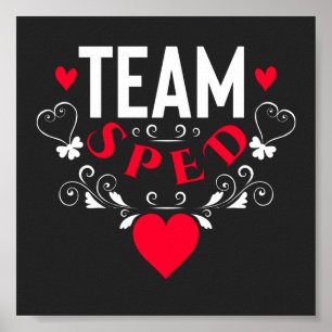 Funny Team Sped Decorative Ornamental Poster