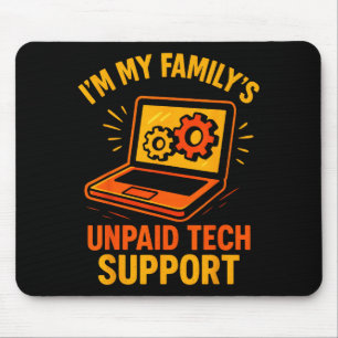 Funny Tech Guy Suprt Computer Geek Nerd Engineer G Mouse Pad