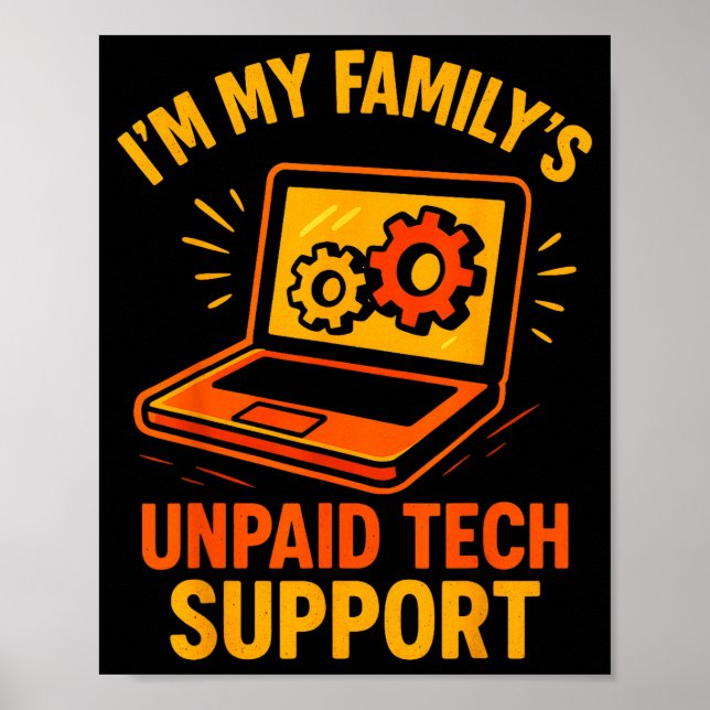 Funny Tech Guy Suprt Computer Geek Nerd Engineer G Poster (Front)