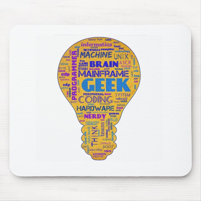 Funny Tech Humor Geek - Coders Gift Mouse Pad (Front)