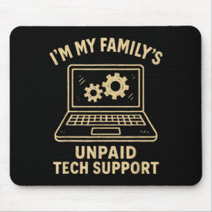 Funny Tech Lover Graphic Tee Computer Geek Nerd En Mouse Pad