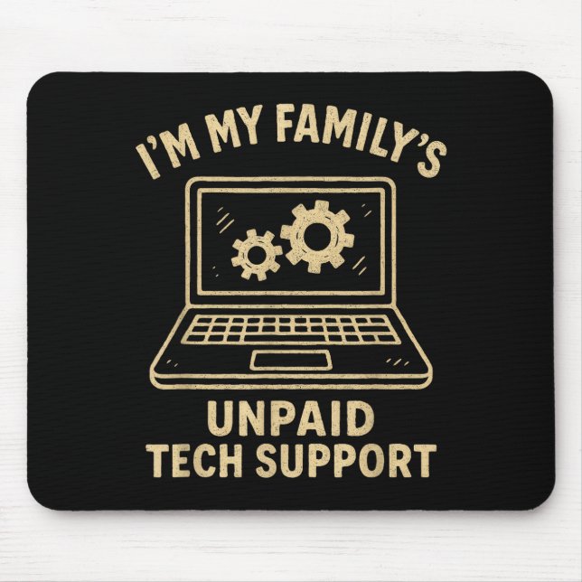 Funny Tech Lover Graphic Tee Computer Geek Nerd En Mouse Pad (Front)