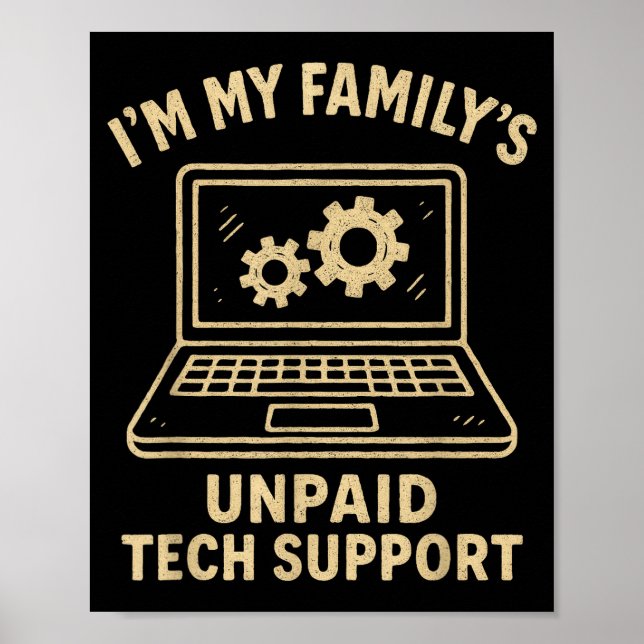 Funny Tech Lover Graphic Tee Computer Geek Nerd En Poster (Front)