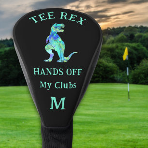 Funny Tee Rex Dinosaur Joke Custom Monogram Golf Head Cover