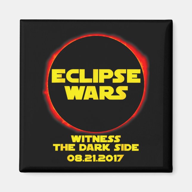Funny Tee Solar Elcipse Eclipse Wars Sci Magnet (Front)