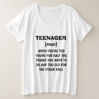 Funny "TEENAGER DEFINITION" T-shirt Plus Size T-Shirt