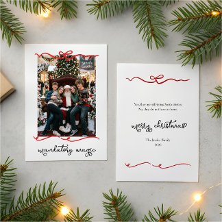 Funny Teenager Santa Photo Christmas Card