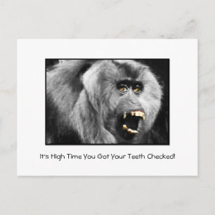 Funny Teeth Dental Checkup Appointment Reminder Postcard