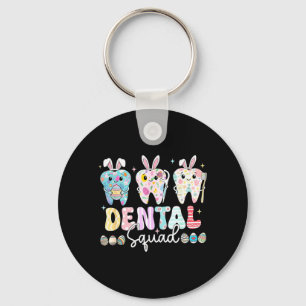 Funny Teeth Dental Squad Dentist Happy Easter Day Key Ring