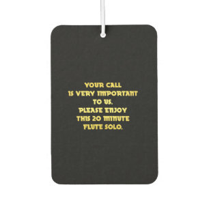 Funny Telephone Customer Service Joke Car Air Freshener