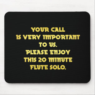 Funny Telephone Customer Service Joke Mouse Pad