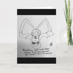 Funny Telescope Kaleidoscope Confusion Greeting Card