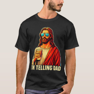 Funny telling dad shirt religious christian jesusF