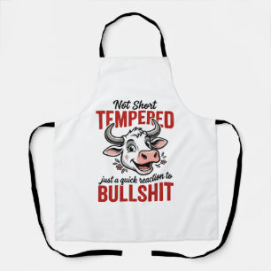 Funny Tempered Cow Vintage Apron