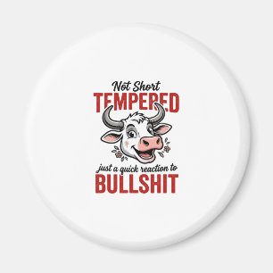 Funny Tempered Cow Vintage Magnet