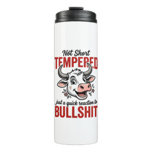 Funny Tempered Cow Vintage Thermal Tumbler