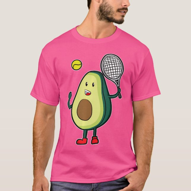 Funny Tennis Avocado For Tennis Player Avocado Gir T-Shirt (Front)