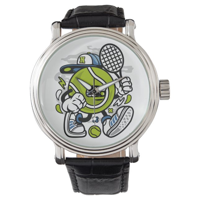 Funny Tennis Ball Cartoon | Sport Watch (Front)