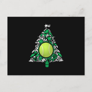 Funny Tennis Ball Christmas Tree Decorations Xmas Postcard