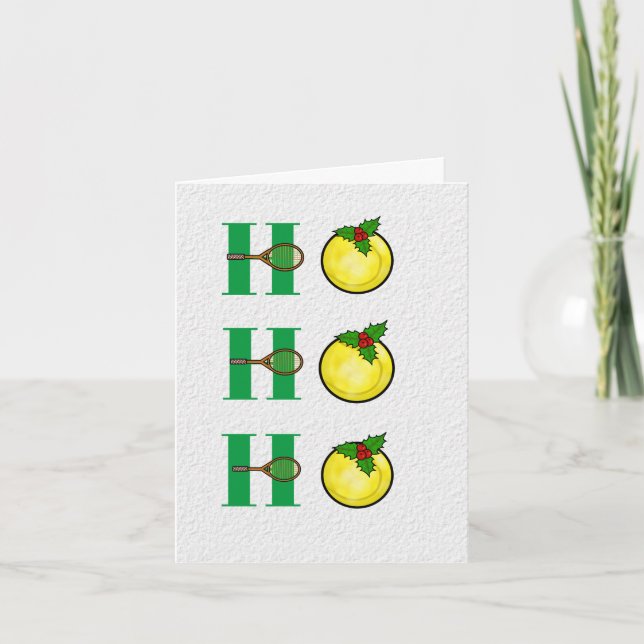 Funny Tennis Balls Christmas Card (Front)