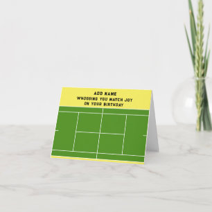 Funny Tennis Birthday Card