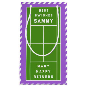 Funny Tennis Birthday Small Gift Bag