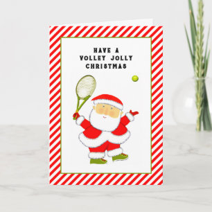 Funny Tennis Christmas Holiday Card