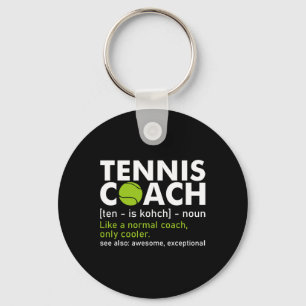 Funny Tennis Coach Definition Tennis Racket Player Key Ring