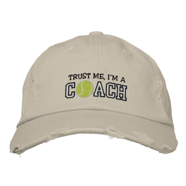 Funny Tennis Coach Embroidered Hat (Front)
