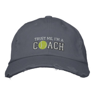 Funny Tennis Coach Embroidered Hat