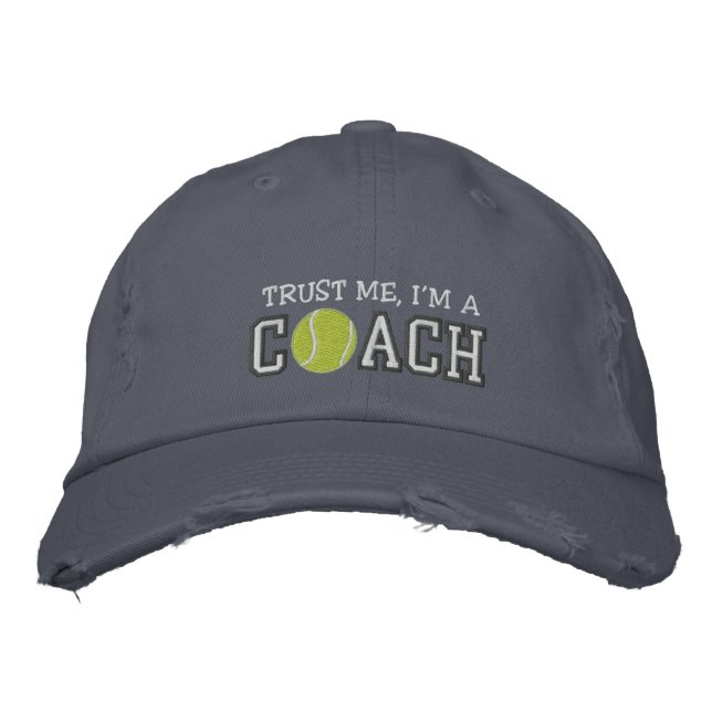 Funny Tennis Coach Embroidered Hat (Front)