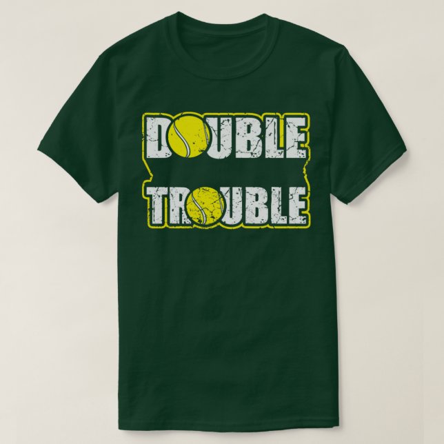Funny Tennis Doubles T-Shirt (Design Front)
