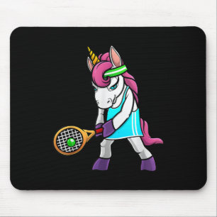 Funny Tennis Gift For Girls Women Unicorn Lovers C Mouse Pad