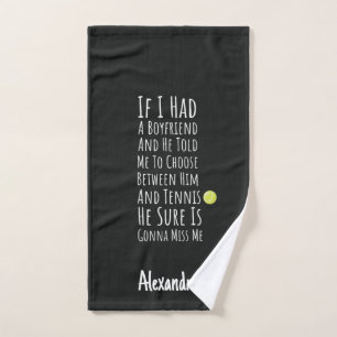 Funny Tennis Gifts For Her Teen Girls Women Player Hand Towel