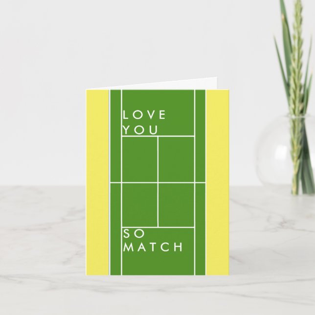 Funny Tennis Love You Card (Front)