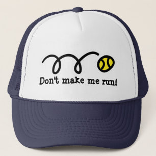 Funny tennis player hat with bouncing ball design