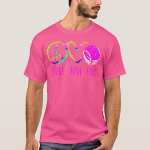 Funny Tennis Player Racket Tie Dye Peace Love Tenn T-Shirt