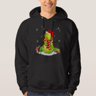 Funny Tennis Player Snowman Christmas Hoodie